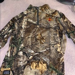 iowa state camo quarter zip fleece